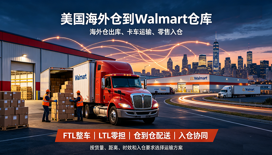 美国海外仓发货到Walmart仓库